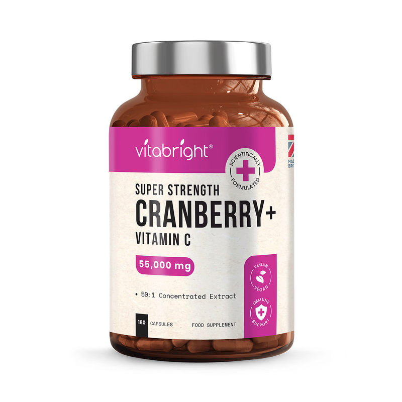 VitaBright Super Strength cranberry capsules 180 count (British brand)