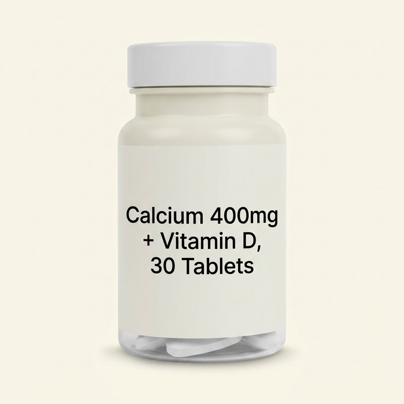 Calcium 400mg and Vitamin D Supplement 30 Tablets