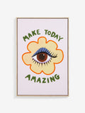 Eleanor Bowmer pink/yellow eye wall art - British product