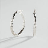 Revere Italian sterling silver twist hoop earrings (British brand)