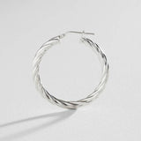 Revere Italian sterling silver twist hoop earrings (British brand)
