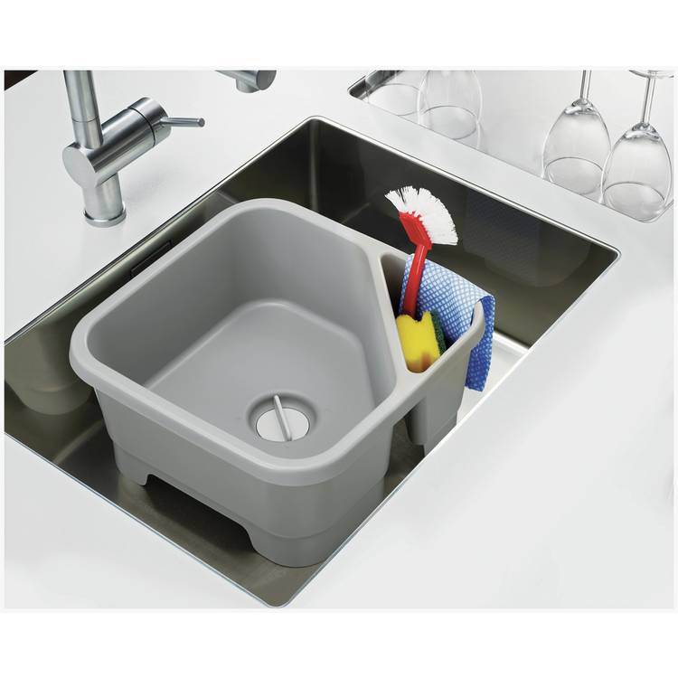 Joseph Joseph Duo wash up bowl grey plastic (British brand)