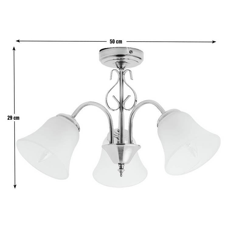 Argos Home Elisa three-light glass ceiling light antique brass, UK version