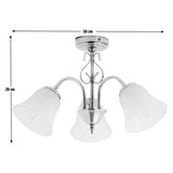 Argos Home Elisa three-light glass ceiling light antique brass, UK version