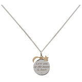 Moon & Back silver gold pendant with cubic zirconia, UK version