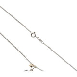 Moon & Back silver gold pendant with cubic zirconia, UK version