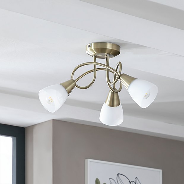Argos Home Curico ceiling light antique brass - British product