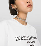 Dolce&Gabbana Crystal Loop Earrings with glass drops, UK version