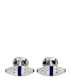 Deakin & Francis sterling silver sapphire cufflinks 0.8cm x 2.4cm (British brand)