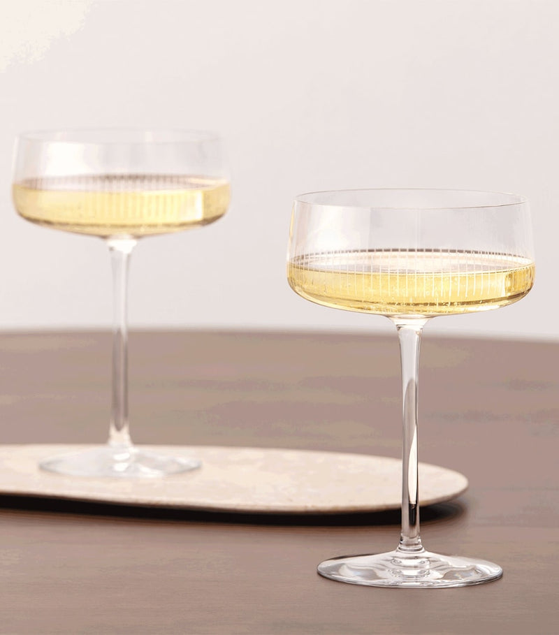 Villeroy & Boch Afina crystal champagne coupes set of 4 - British product
