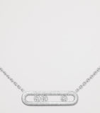 Messika Move Classique white gold diamond necklace 0.20ct, UK version