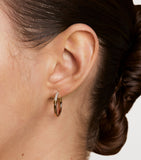 Astrid & Miyu Pavé Knot hoop earrings gold-plated, imported from the UK