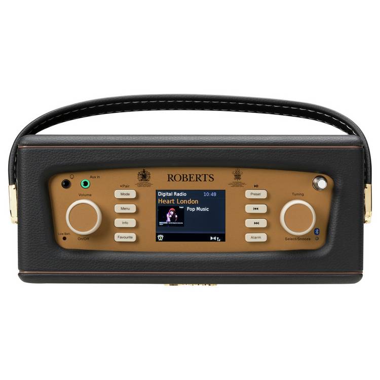 Roberts Revival RD70 DAB FM radio black, imported from the UK