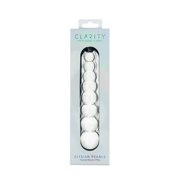Clarity Glass Dildo Elysian Pearls 6.7 inch - British product