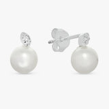 Revere sterling silver pearl stud earrings - British product