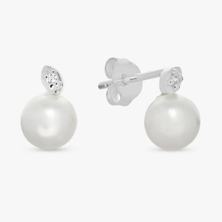 Revere sterling silver pearl stud earrings - British product