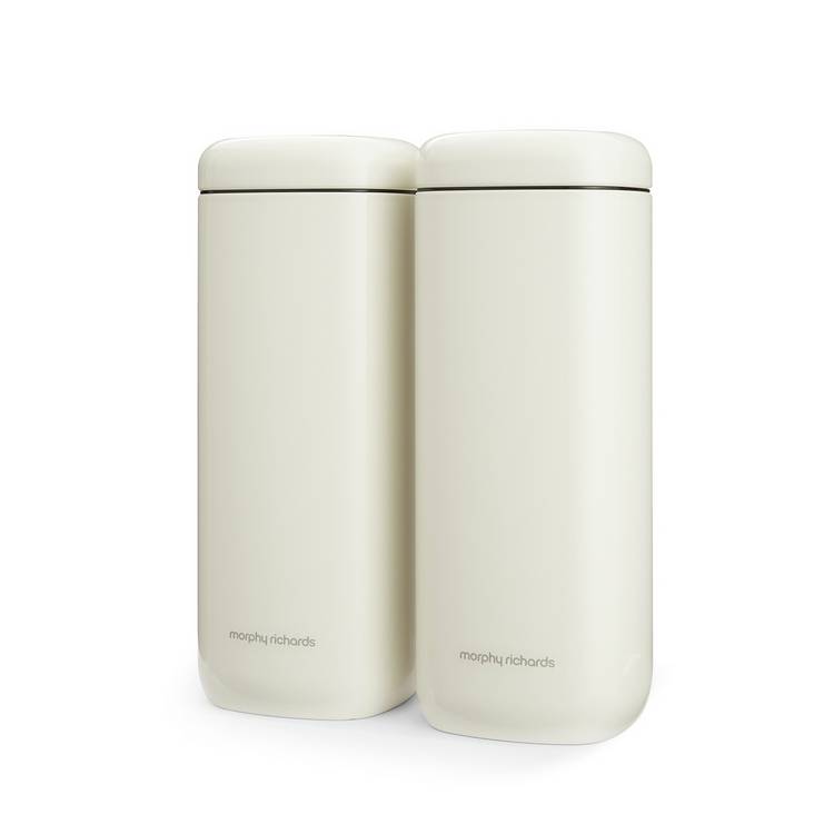 Morphy Richards cream storage canisters set of 2, imported from the UK