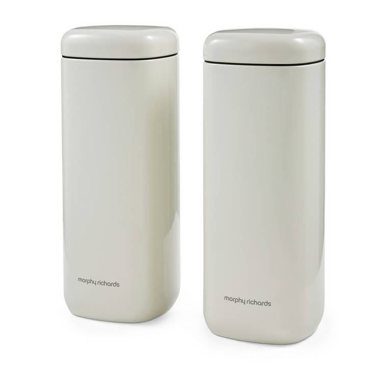 Morphy Richards cream storage canisters set of 2, imported from the UK