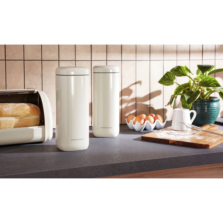 Morphy Richards cream storage canisters set of 2, imported from the UK