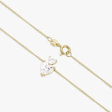 Revere double heart pendant necklace 9ct gold plated silver, UK version