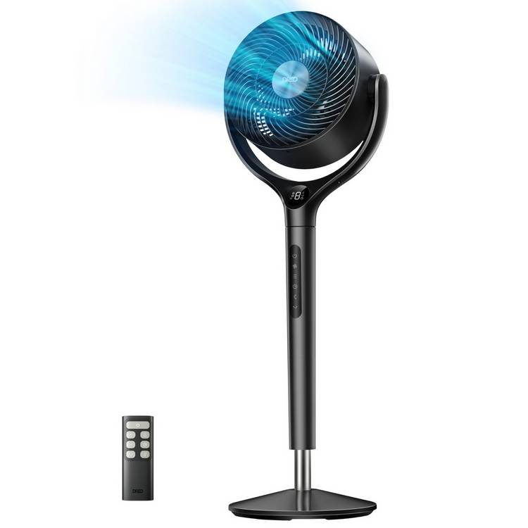 Dreo TurboPoly 362 black pedestal fan (British brand)