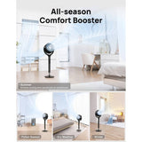 Dreo TurboPoly 362 black pedestal fan (British brand)
