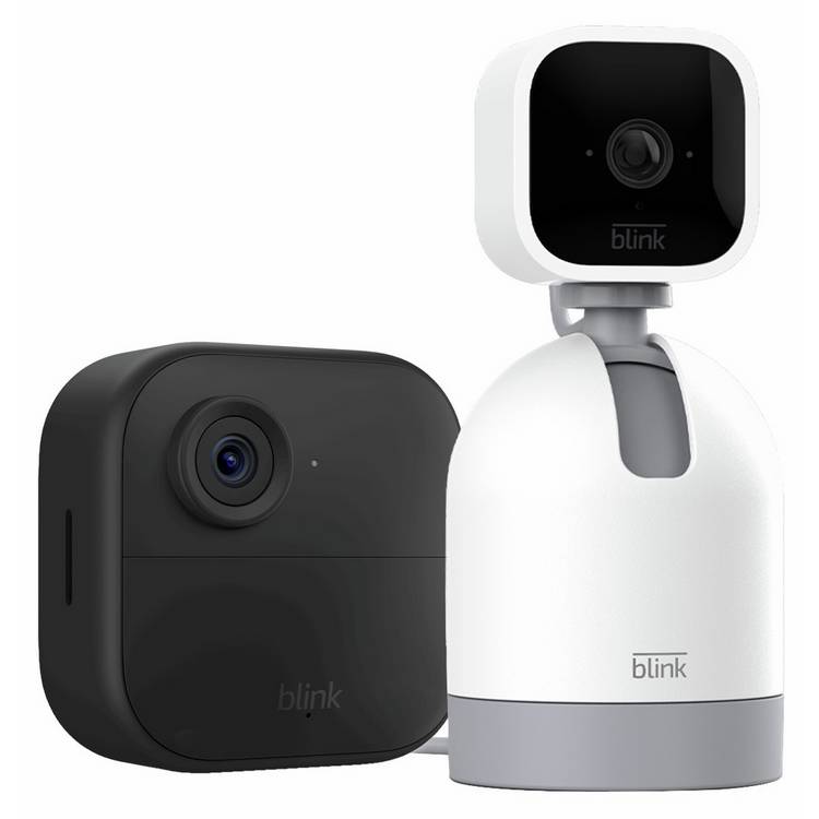 Blink security camera bundle Mini Pan-Tilt and Outdoor 4, imported from the UK