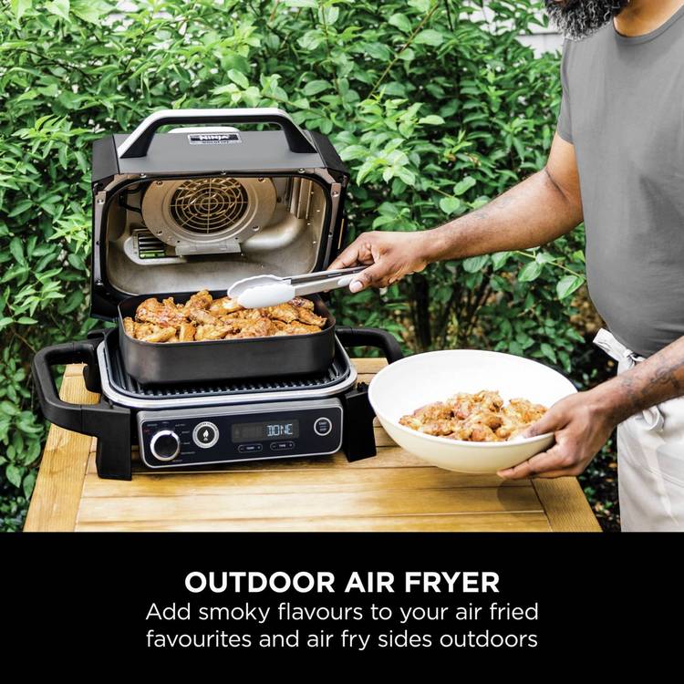 Ninja Electric BBQ Grill and Smoker Grey with cover (British brand)
