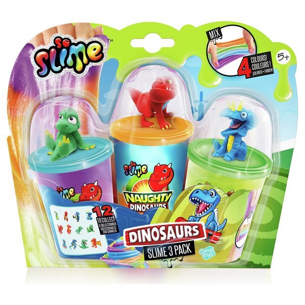 So Slime slime Dino-Pack of 3 toy set, UK version
