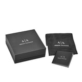 Armani Exchange leather and stainless steel bracelet with magnetic closure (British brand)