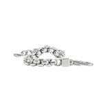 Armani Exchange stainless steel chain bracelet with cube details, adjustable - (British brand)