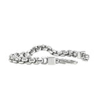 Armani Exchange stainless steel chain bracelet with cube details, adjustable - (British brand)