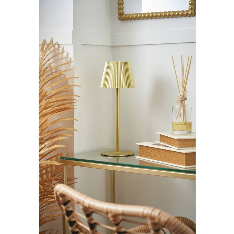BHS rechargeable LED table lamp gold H32.5cm (British brand)