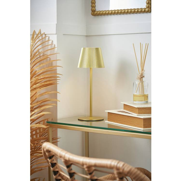 BHS rechargeable LED table lamp gold H32.5cm (British brand)