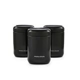 Morphy Richards Equip storage canisters set of 3 black 1.3L (British brand)