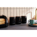 Morphy Richards Equip storage canisters set of 3 black 1.3L (British brand)