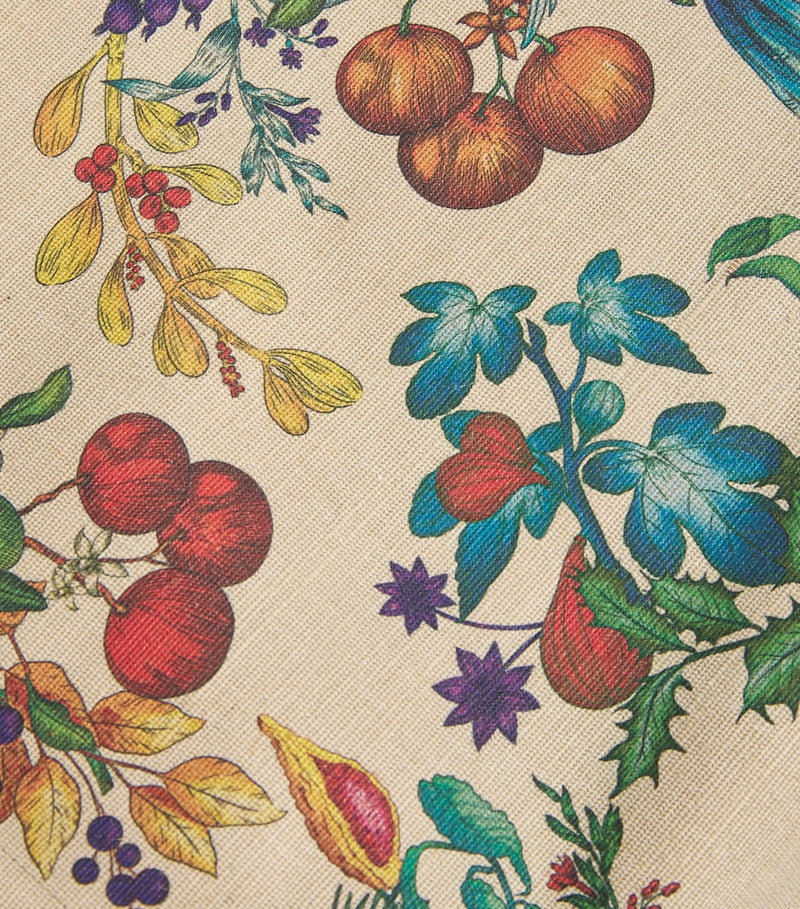 Harrods jacquard shopper bag with festive design, UK version