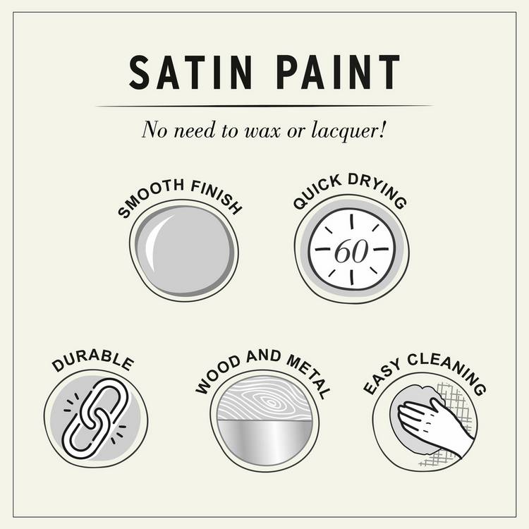 Annie Sloan Multi Surface Satin Paint Athenian Black 750ml - British product