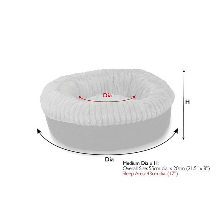 Scruffs Ellen donut dog bed medium 55cm - British product