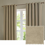Argos Furn Ultimate Velvet Blackout Eyelet Curtains Mocha 117x137cm- Buy online at McGrocer