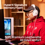 HyperX Cloud III wired gaming headset in white, UK version