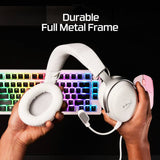 HyperX Cloud III wired gaming headset in white, UK version