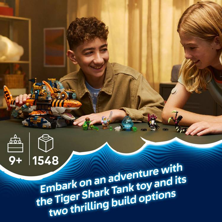 LEGO Tiger Shark Tank building set 1548 pieces, UK version