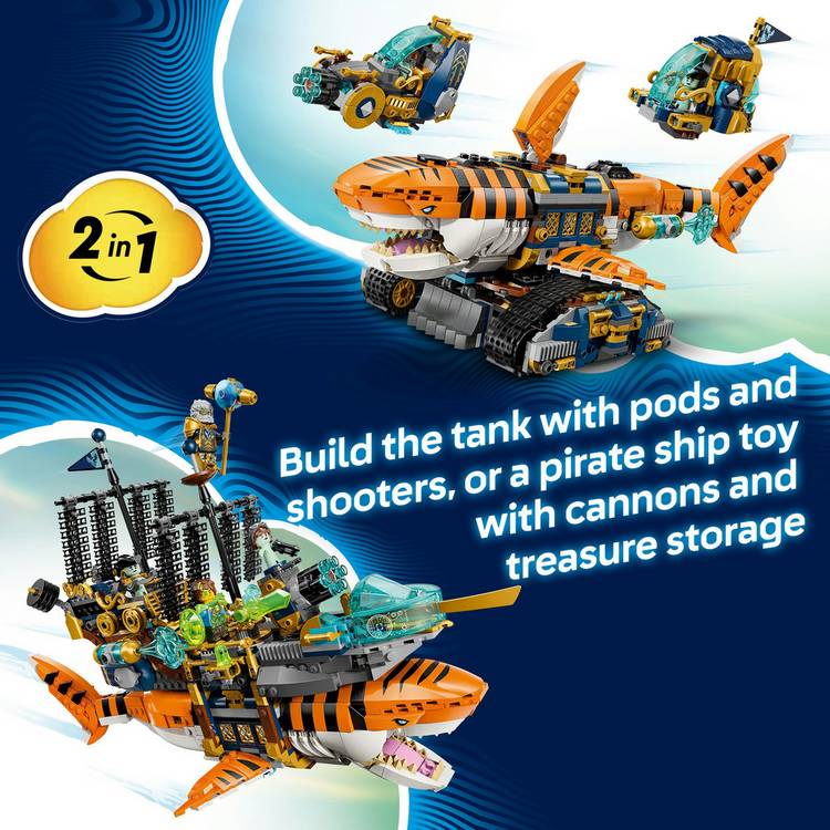 LEGO Tiger Shark Tank building set 1548 pieces, UK version
