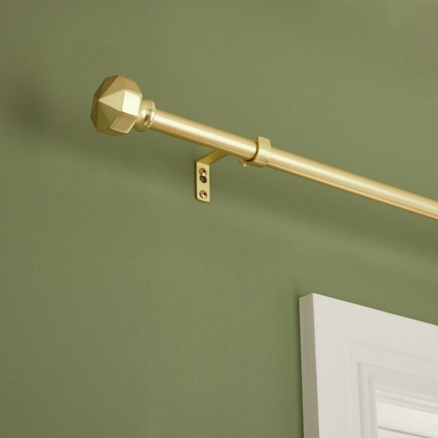 Argos Home extendable gold octagon curtain pole 165-300cm - British product