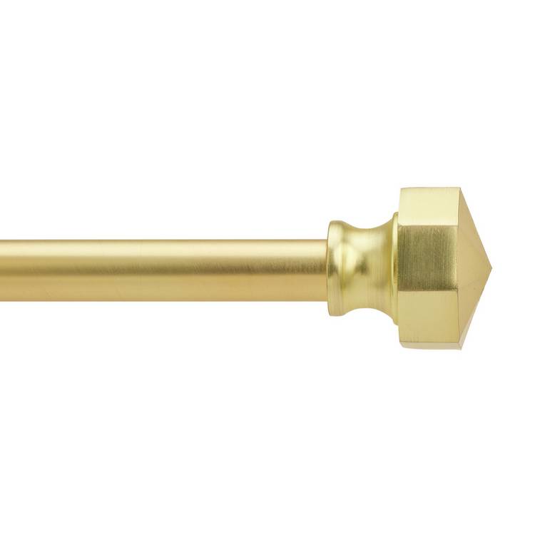 Argos Home extendable gold octagon curtain pole 165-300cm - British product