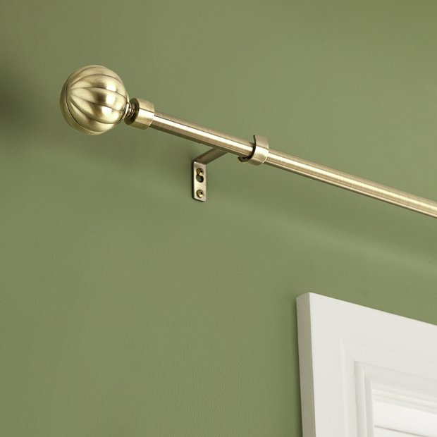 Argos Home brass extendable curtain pole 120-210cm, UK version