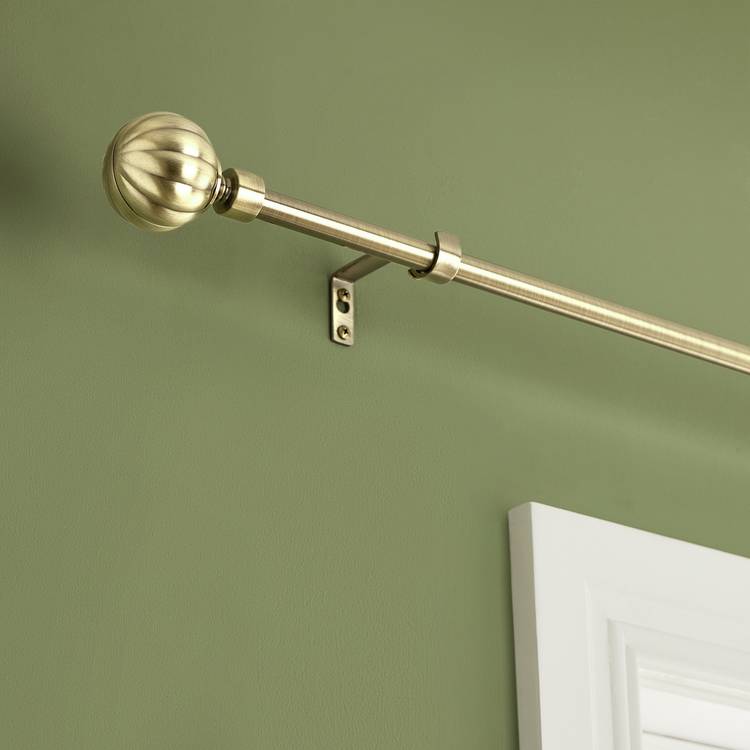 Argos Home brass extendable curtain pole 120-210cm, UK version