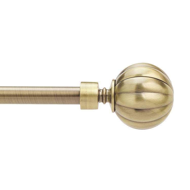 Argos Home brass extendable curtain pole 120-210cm, UK version