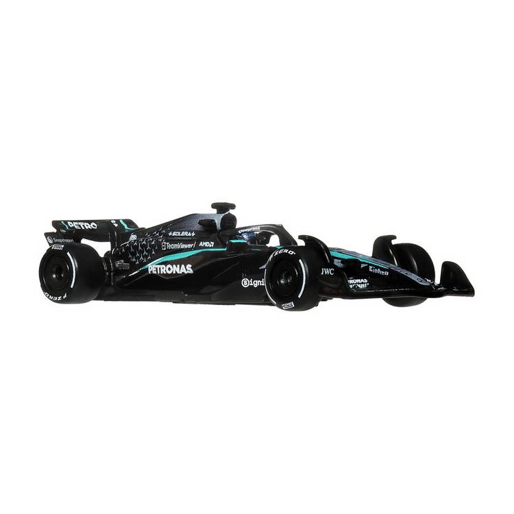 Hot Wheels F1 George Russell styled toy car, UK version
